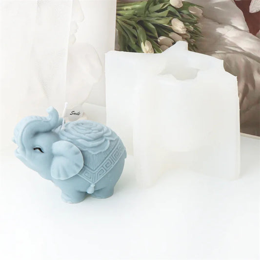 3D Playful Elephant Candle Silicone Mould