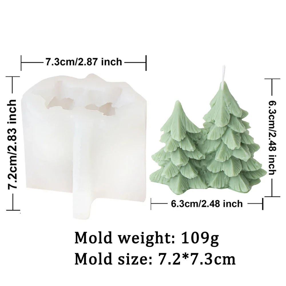 Snowman Christmas Tree Candle Silicone Mould