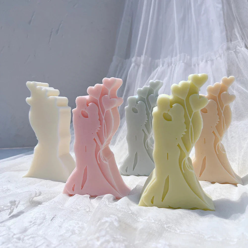 Wedding Couple Kiss Candle Mould