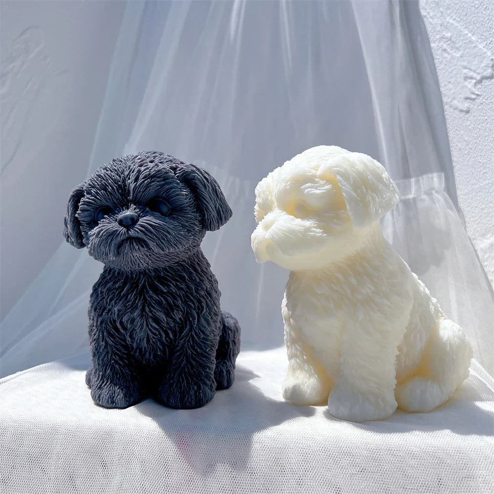 Sitting Shih Tzu Puppy Silicone Candle Mould