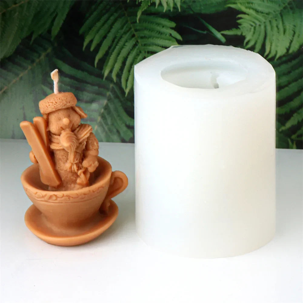 Christmas Mini Santa Cups Silicone Candle Mould - 8 Style