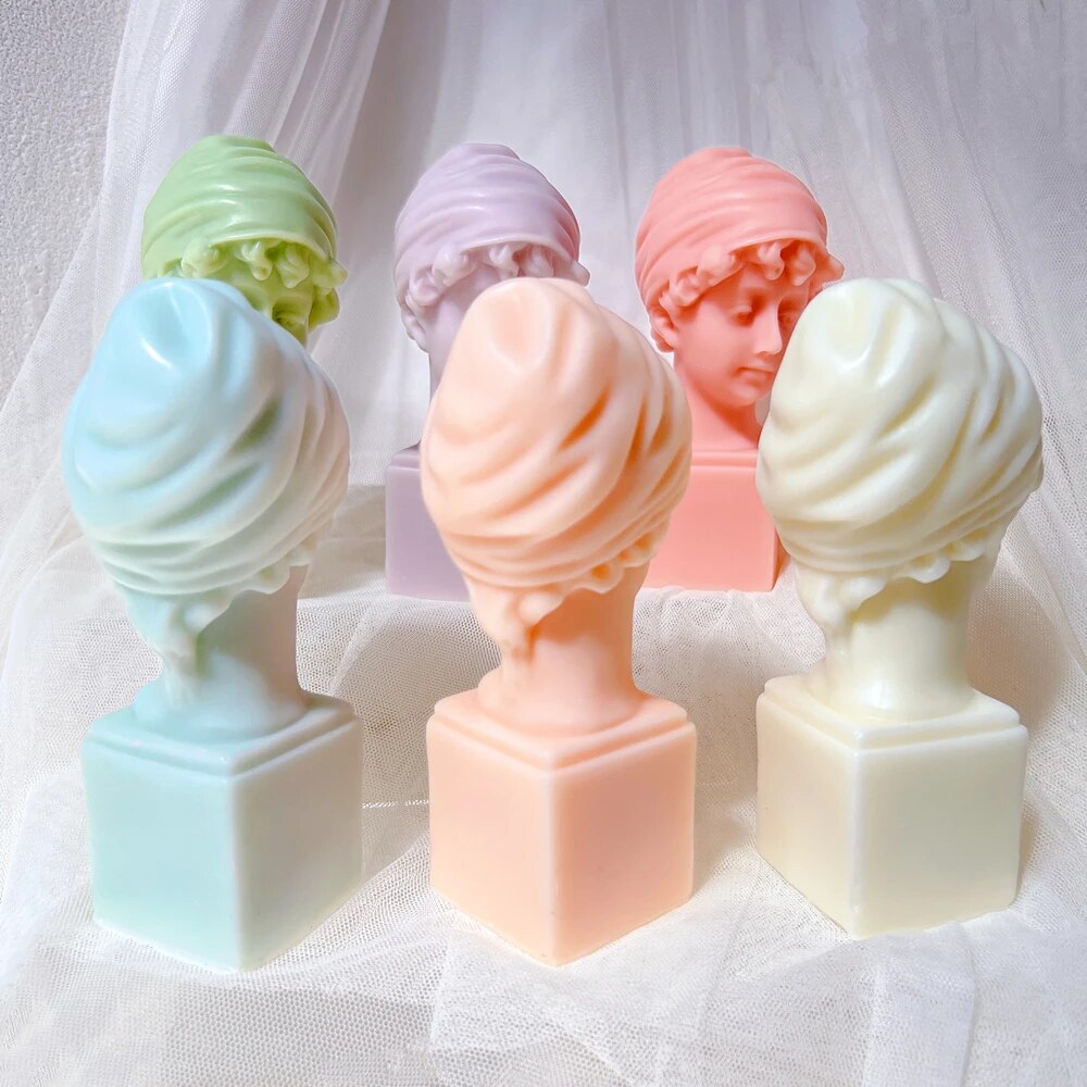Greek Little Girl Statue Candle Mould