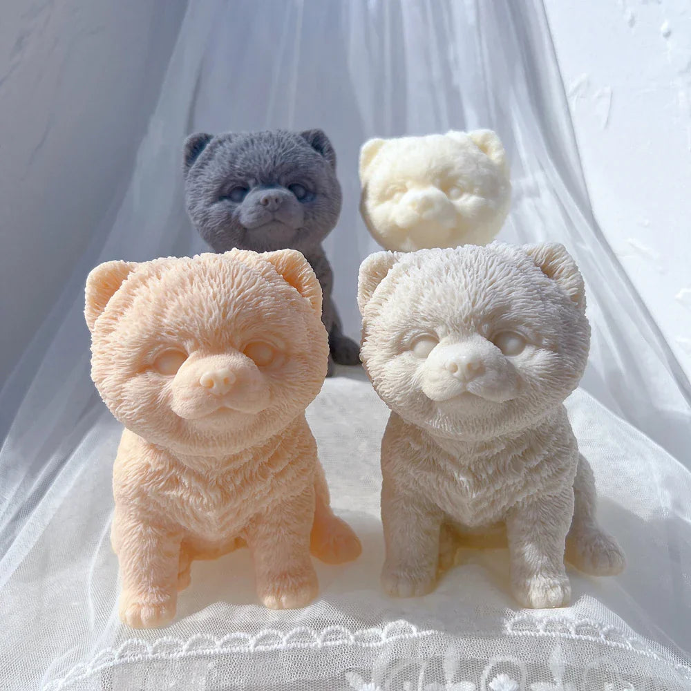 Pomeranian Dog Puppy Candle Mould