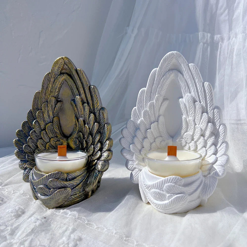 Angel Wings Tea Light Candle Holder Silicone Candle Mould