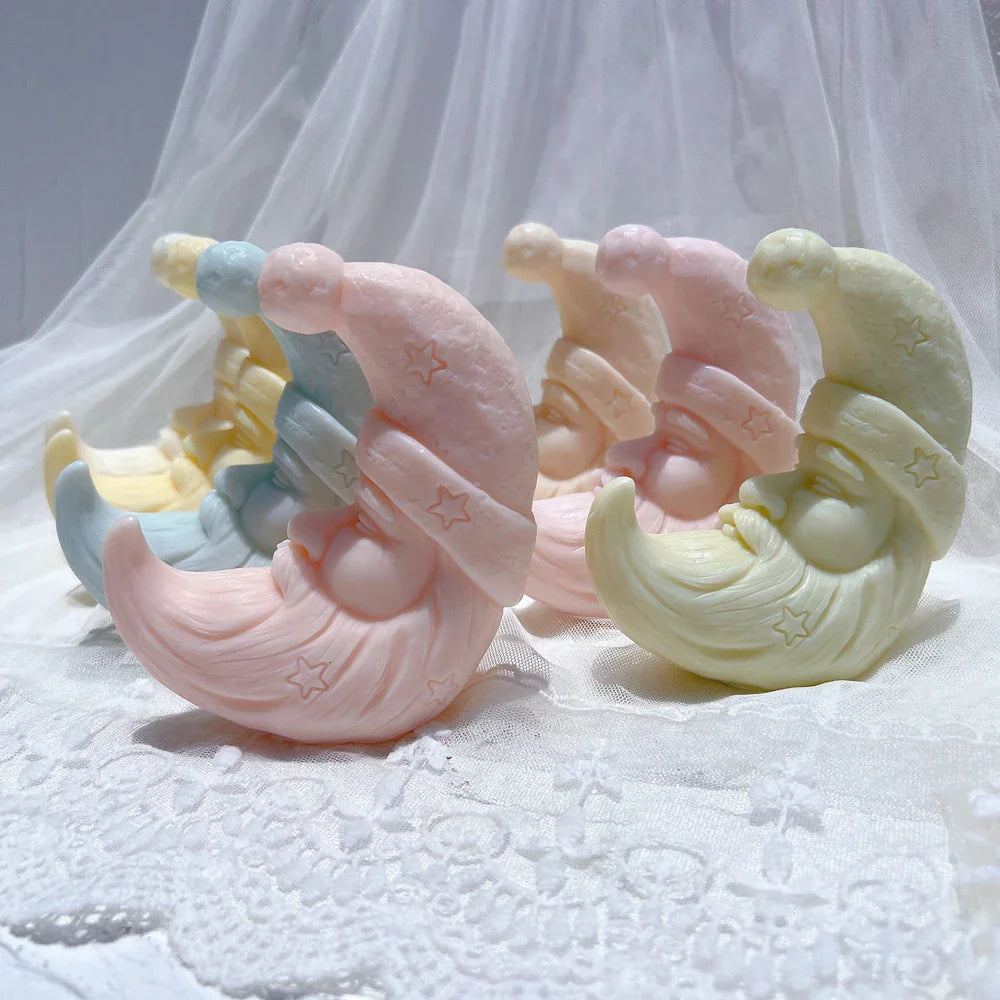 Moon Santa Christmas Candle Mould