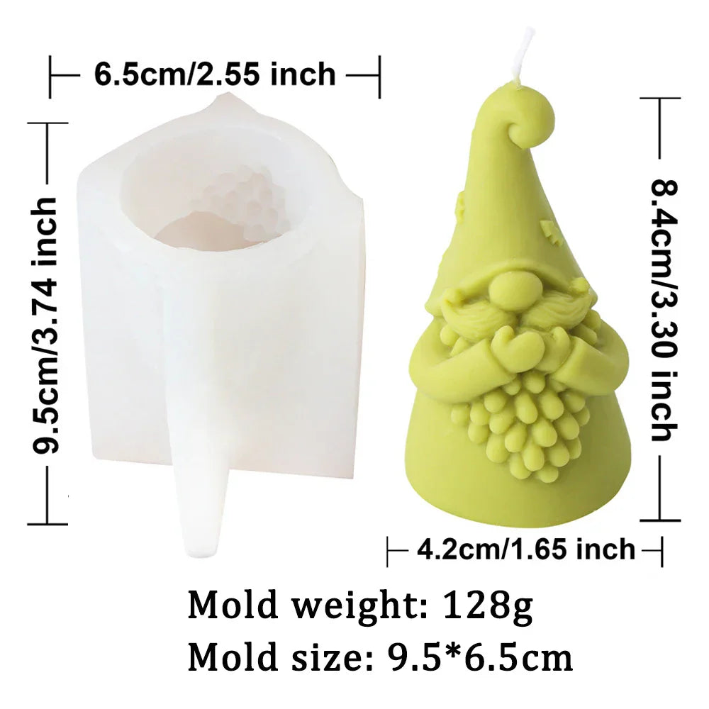 Christmas Santa Claus Candle Silicone Mould - 8 Styles