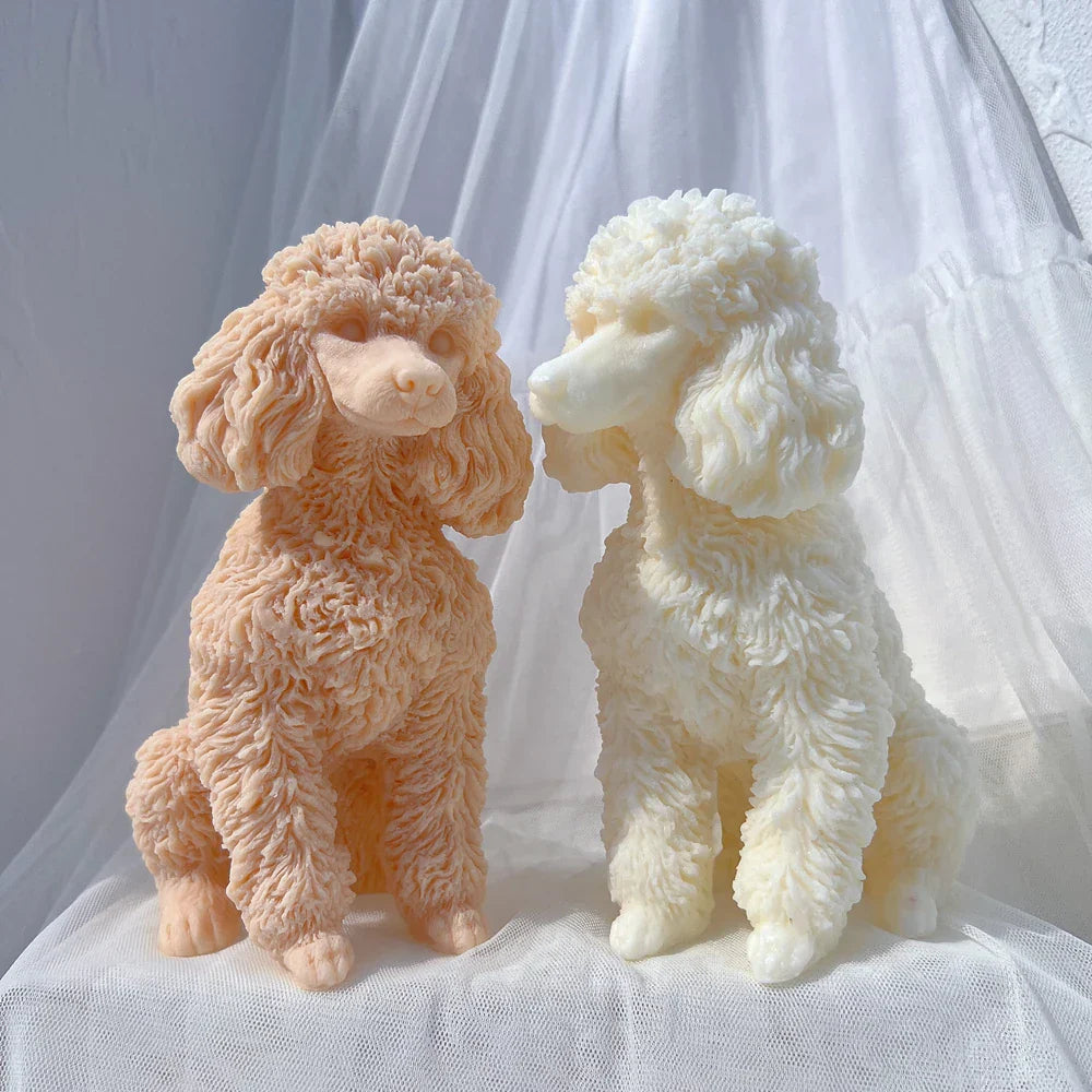 Poodle Dog Puppy Candle Mould