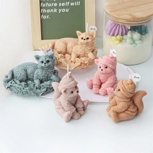 Cute Cats Candle Mould Silicone