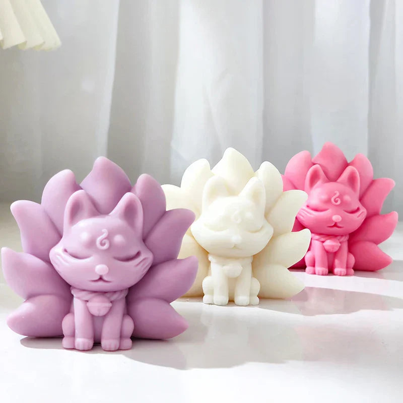 Nine Tailed Fox Silicone Candle Mould