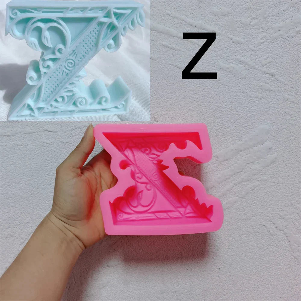 Floral Alphabet Candle Moulds