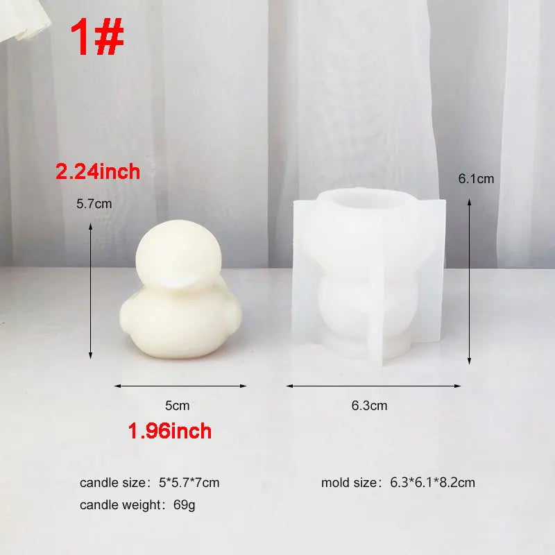Giraffe and Duck Candle Silicone Mould