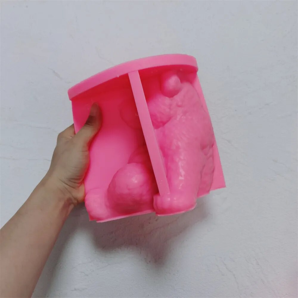 Cute White Bear Candle Silicone Mould