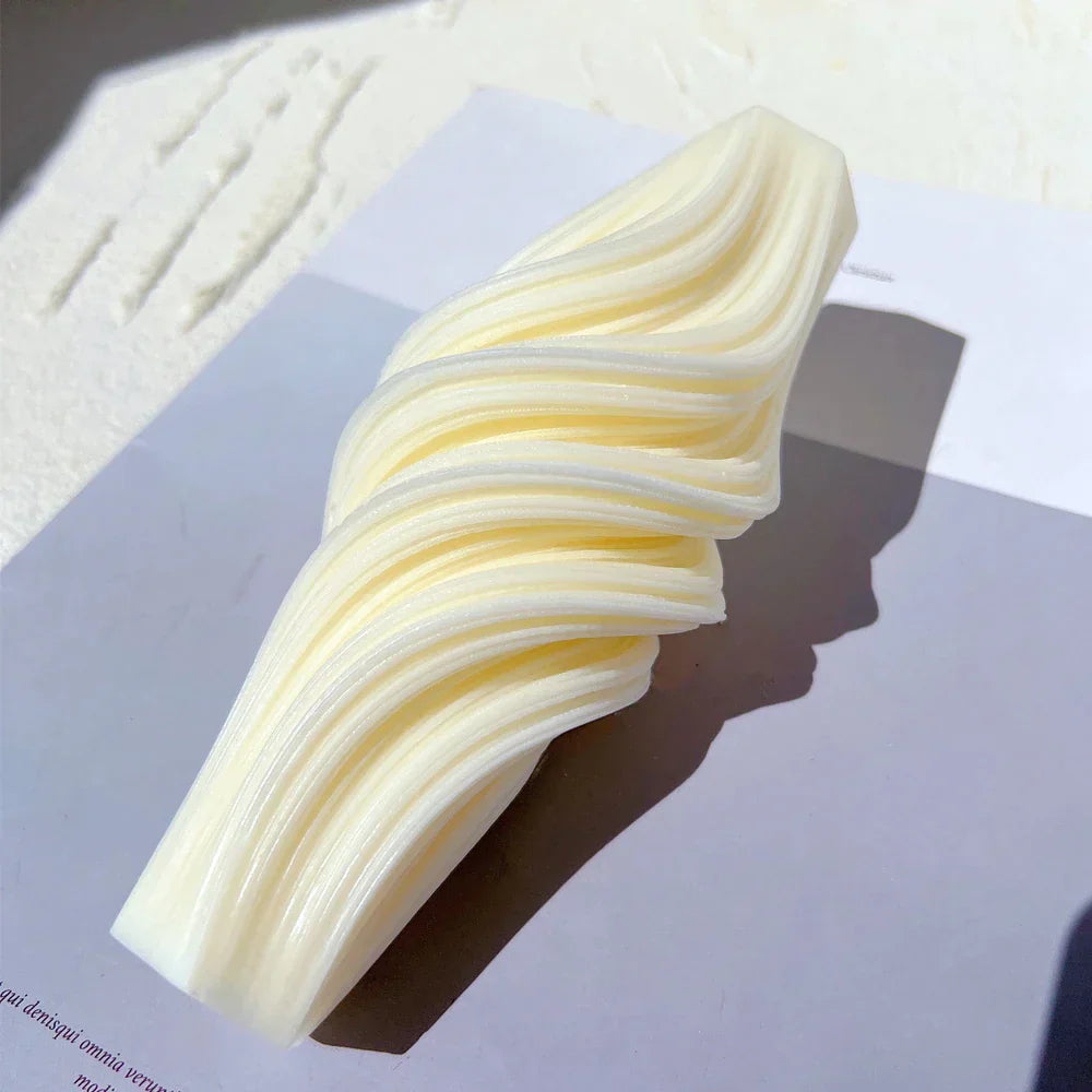 Wave Pillar Swirl Candle Silicone Mould
