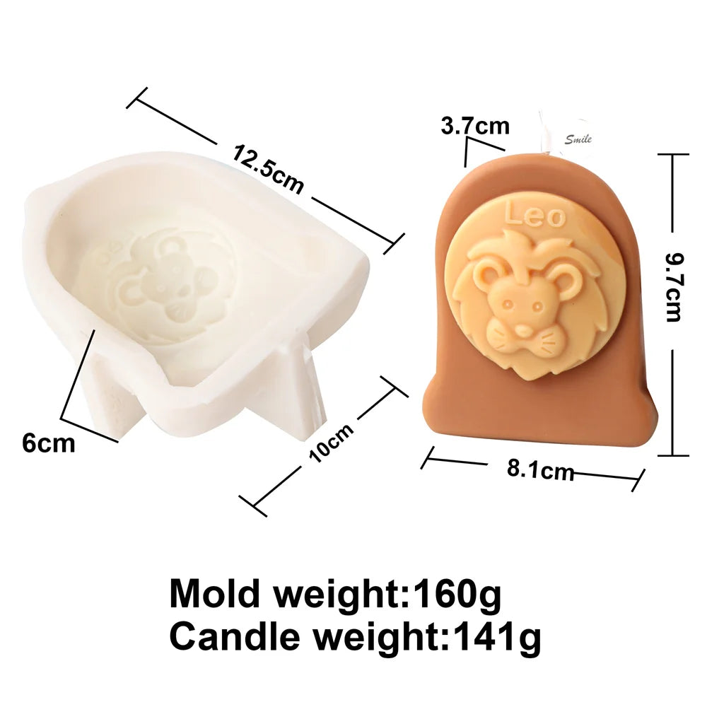 Astrology Art Craft DIY 12 Constellation Silicone Candle Moulds
