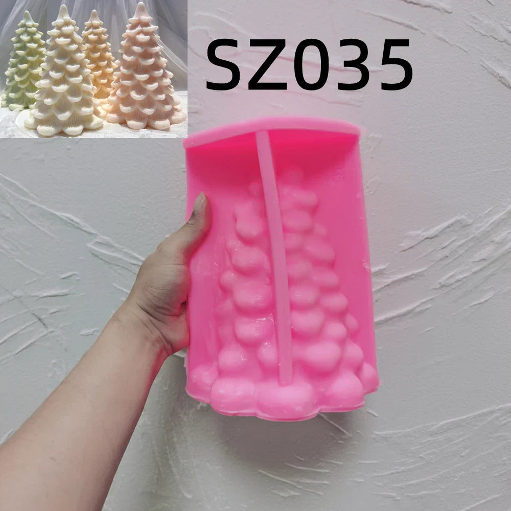 17.5CM Christmas Tree Silicone Candle Mould