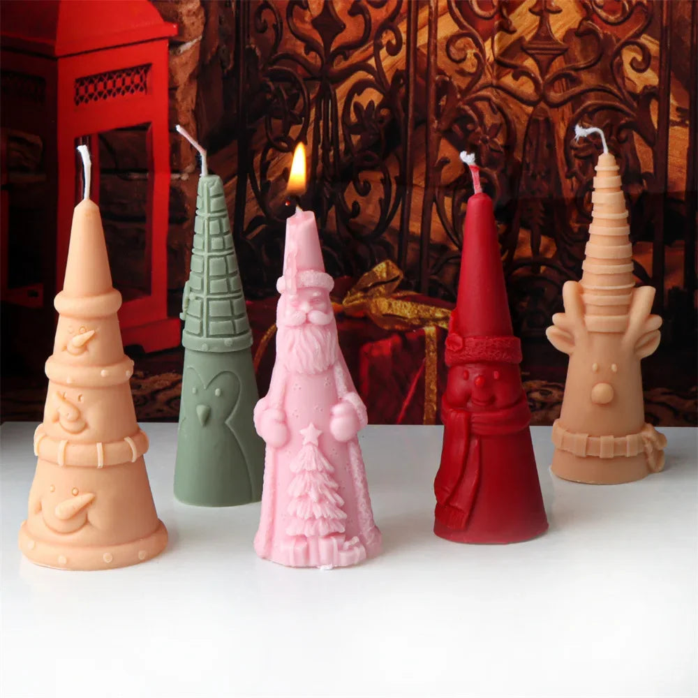 Long Hat Christmas Silicone Candle Moulds