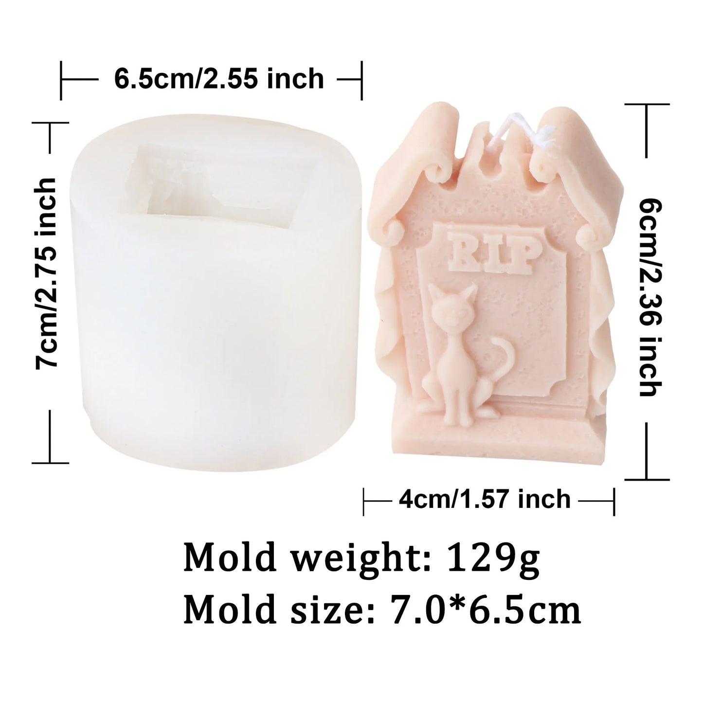 Halloween Spooky House Candle Silicone Moulds