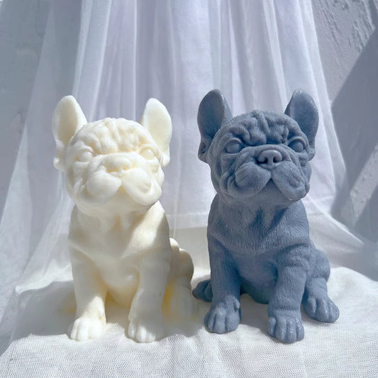 French Bulldog Candle Mould Silicone