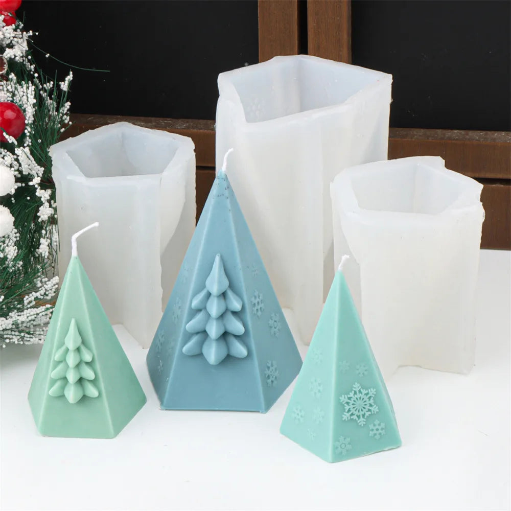 New Creative Christmas Tree Candle Silicone Mould