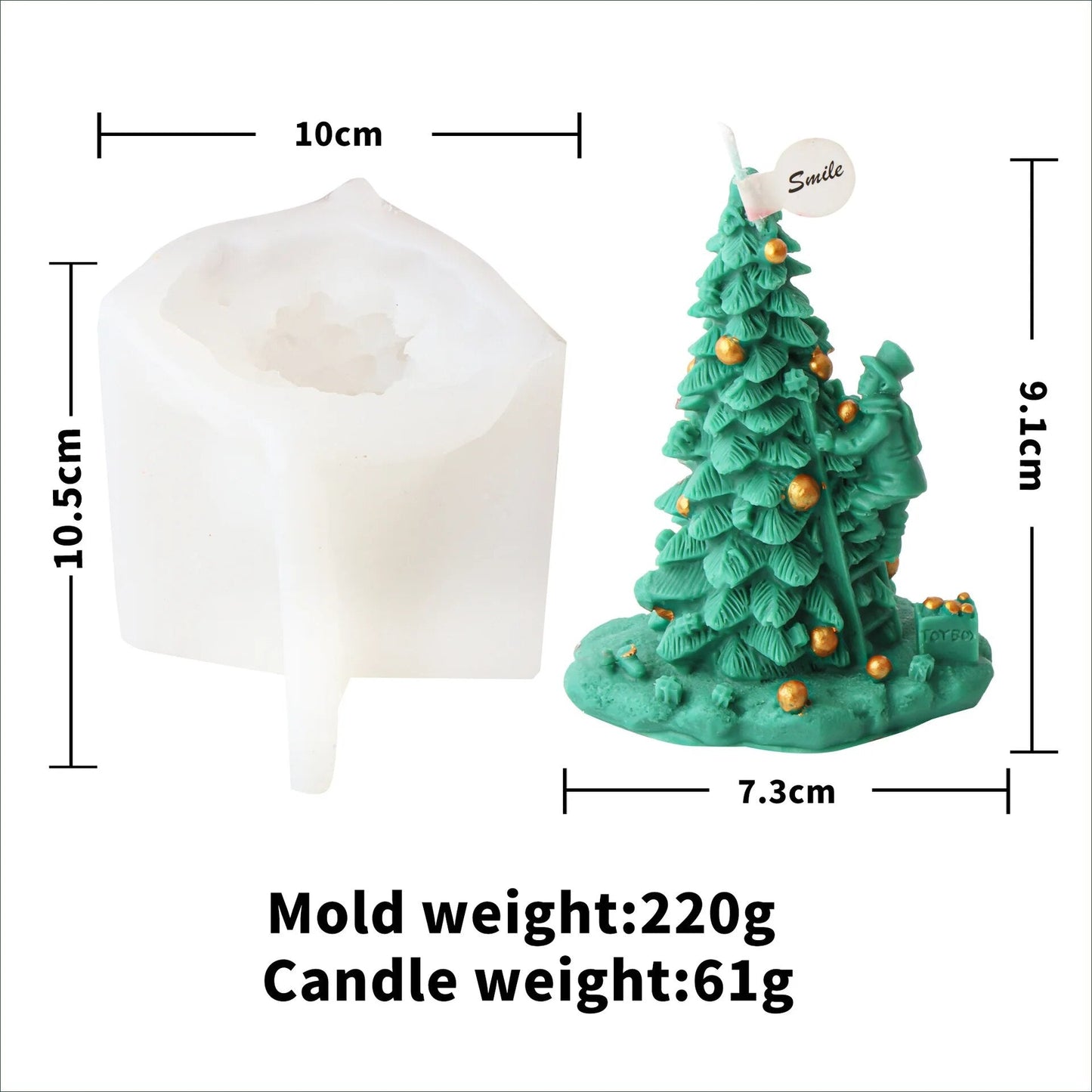 New Christmas Tree Candle Moulds