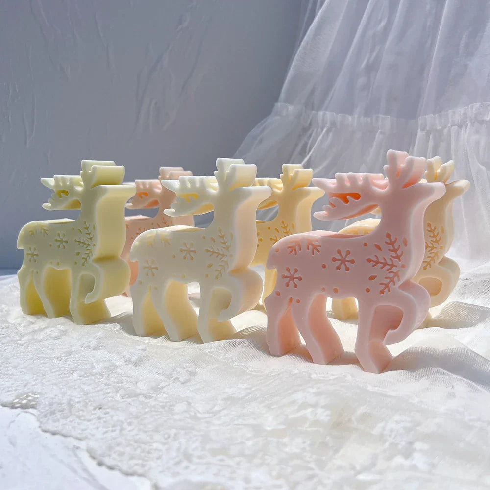 Christmas Reindeer Silicone Candle Mould
