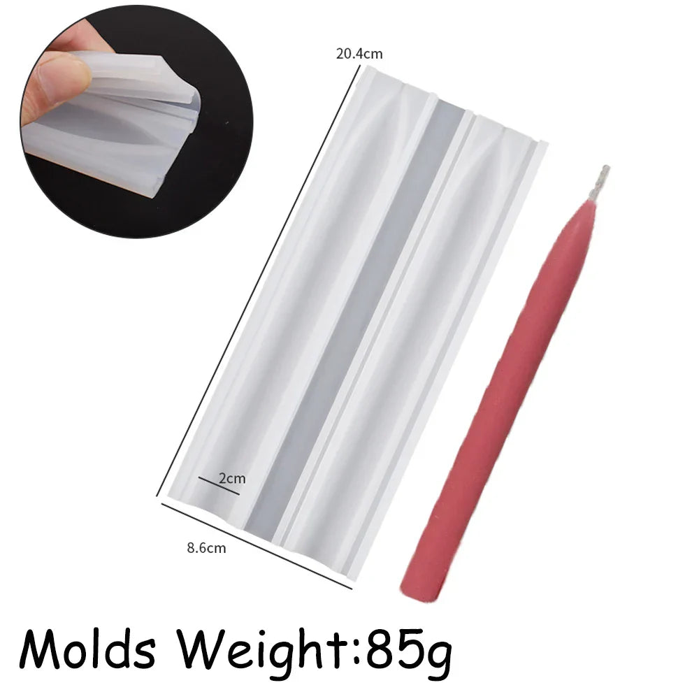 Spiral Twist Long Rod Candle Mould