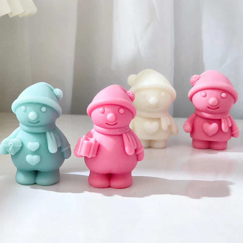 Scarf Snowman Candle Mould