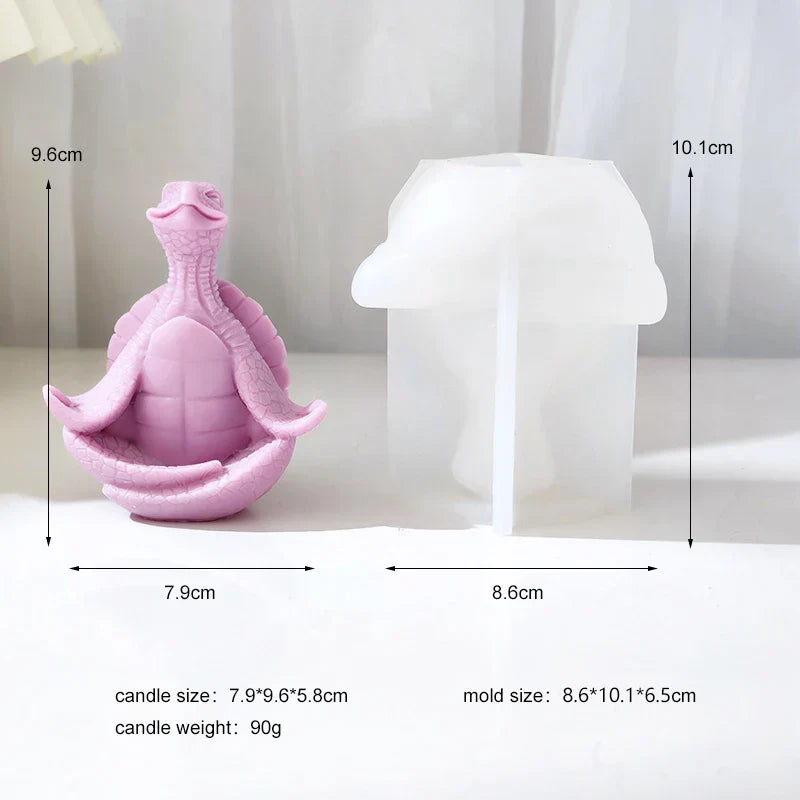 Yoga Turtle Silicone Candle Mould