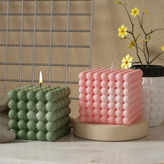 Multi Size Bubble Cube Candle Mould