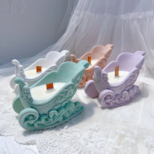 Christmas Sleigh Silicone Candle Vessel Mould