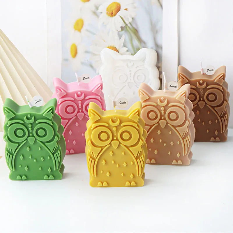 Cartoon Owl Silicone Candle Mould
