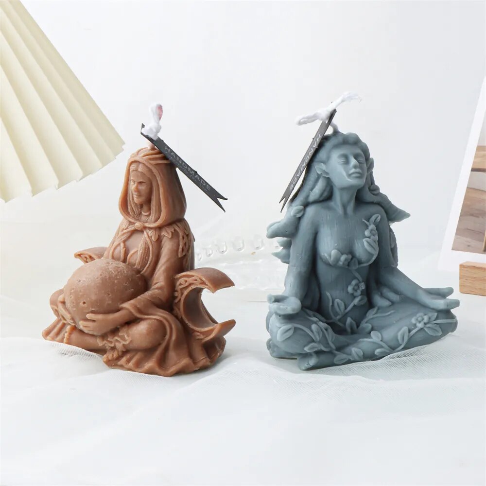 Triple Moon Goddess Cerridwen Candle Mould