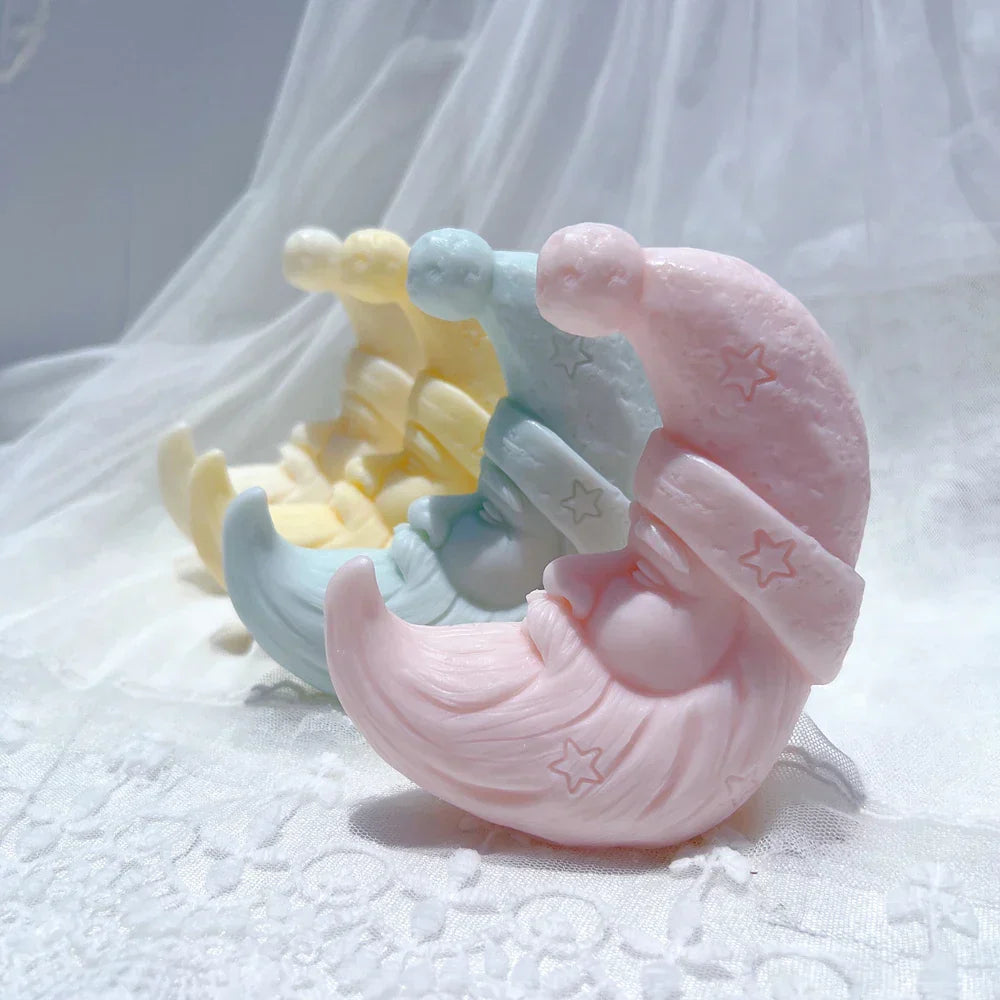 Moon Santa Christmas Candle Mould