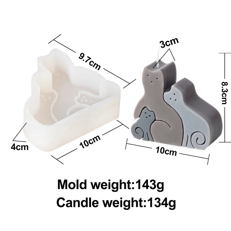 Mother's Day Cute Animals Series Candle Moulds