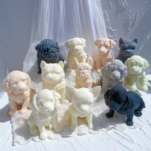 Puppy Candle Moulds Silicone