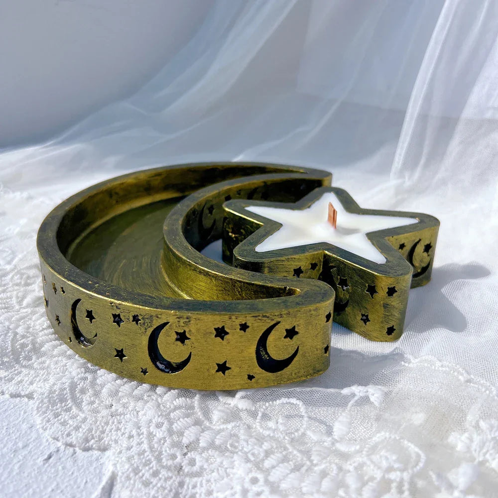 Eid Mubarak Candle Vessel Mould - Moon & Star