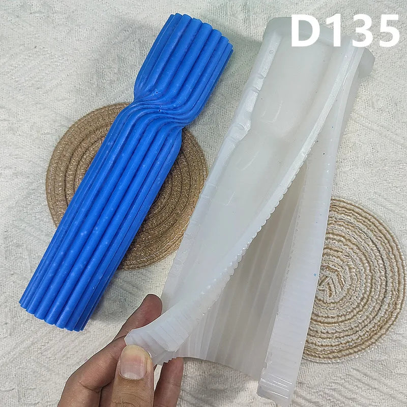 Cylindrical Stripe Pillar Candle Mould