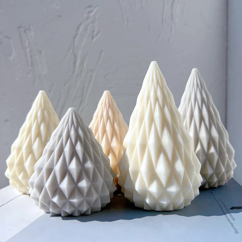 Diamond Cone Candle Mould