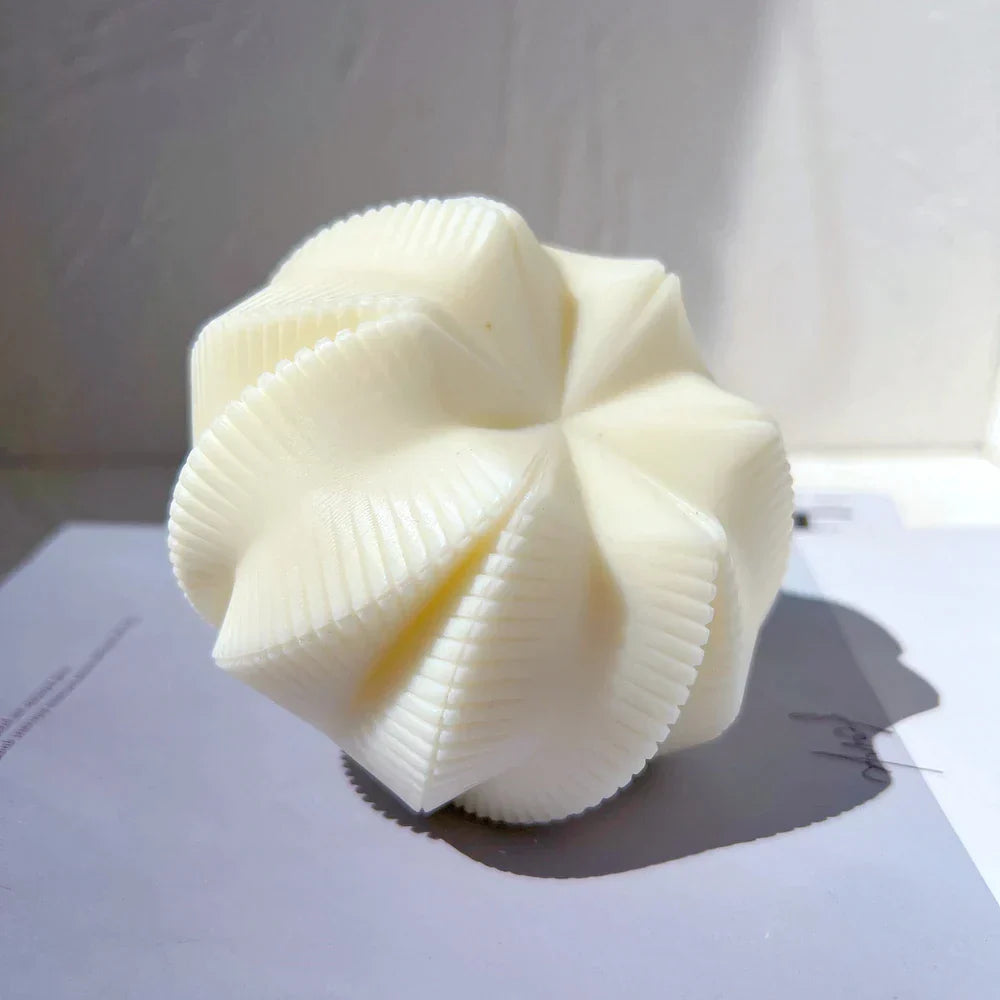 Geometric Wave Twirl Candle Silicone Mould