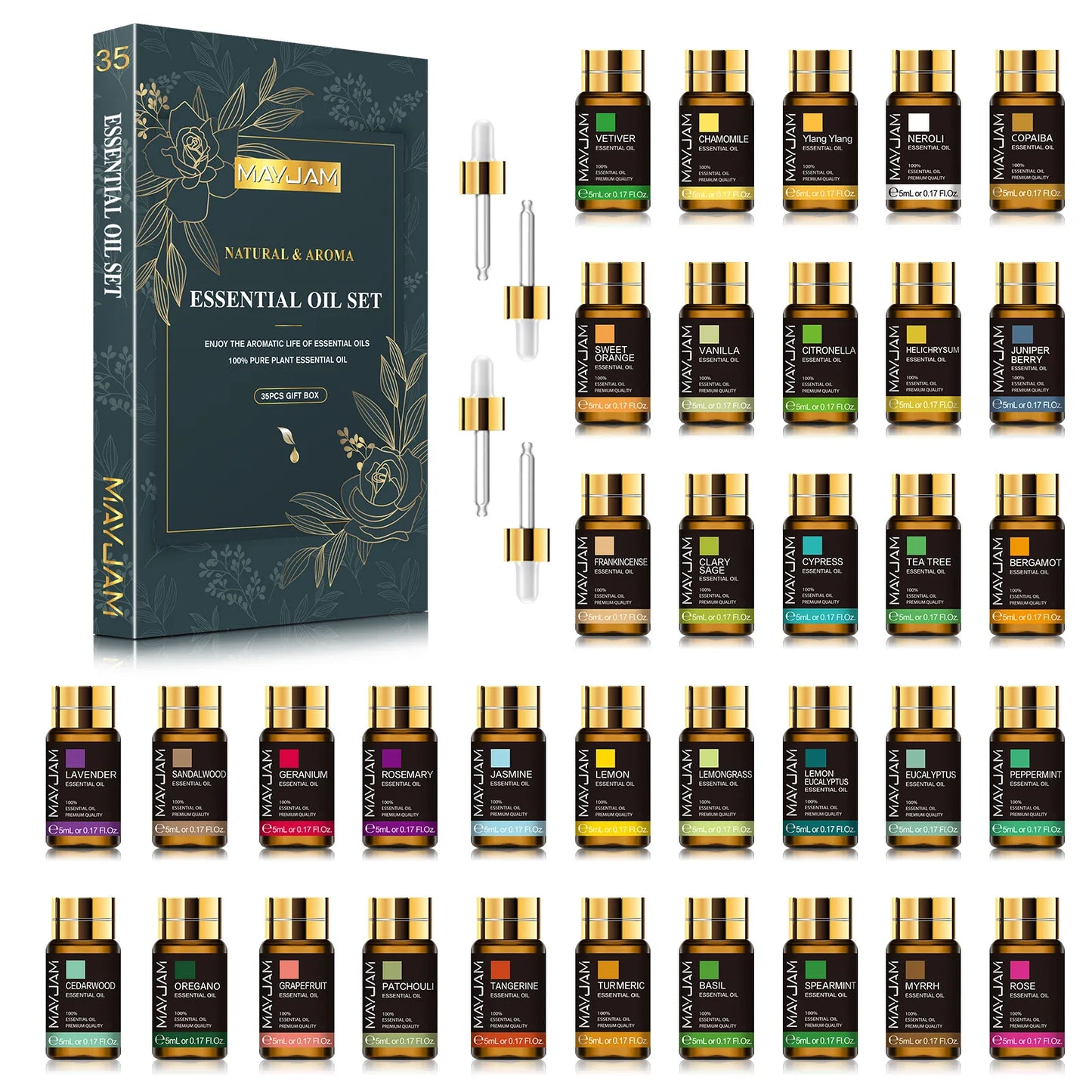 35 Bottles Essential Oils Set For DIY Making Candle