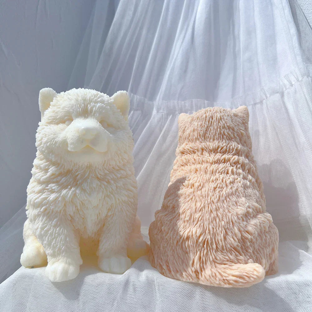Malamute Puppy Dog Candle Mould