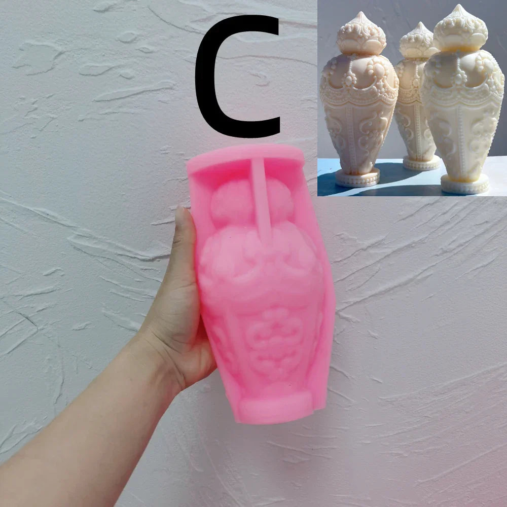 Decorative Bottles Vase Shaped Silicone Candle Mould