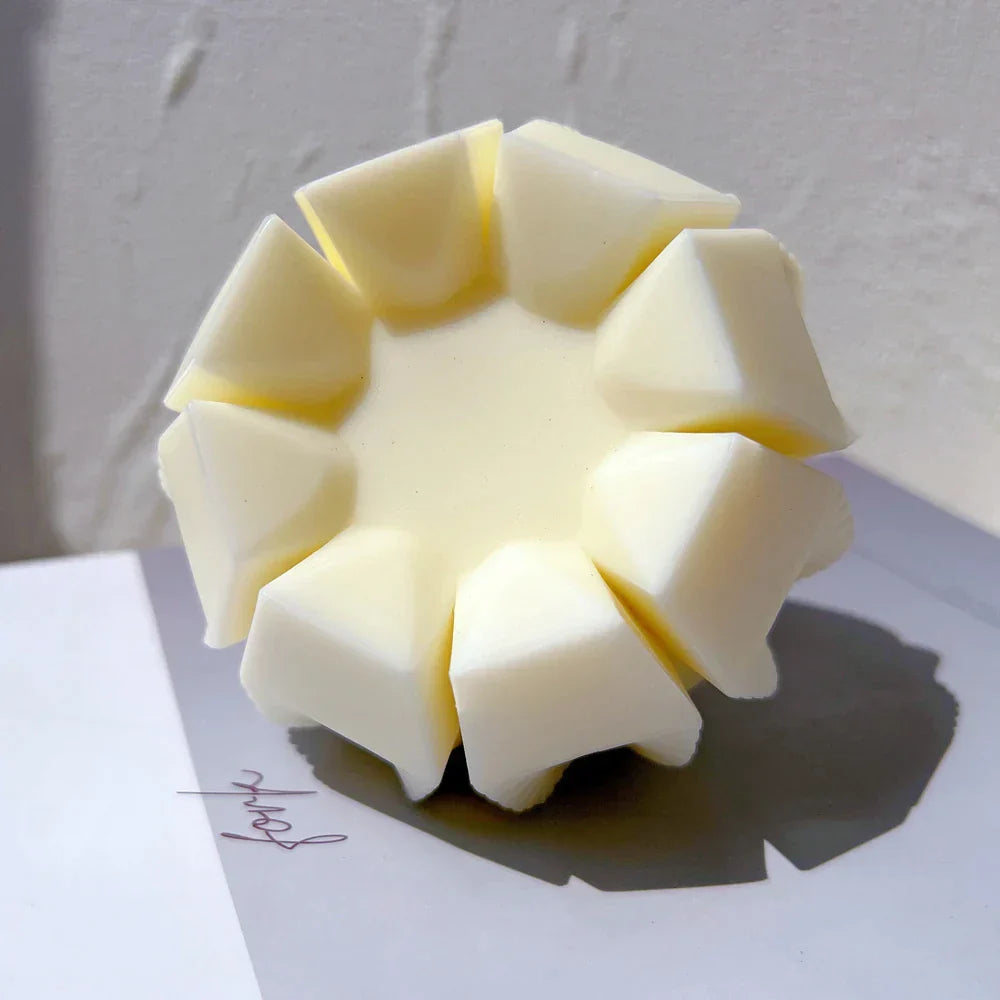 Geometric Wave Twirl Candle Silicone Mould