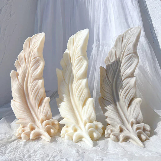 Feather Decorative Silicone Candle Mould