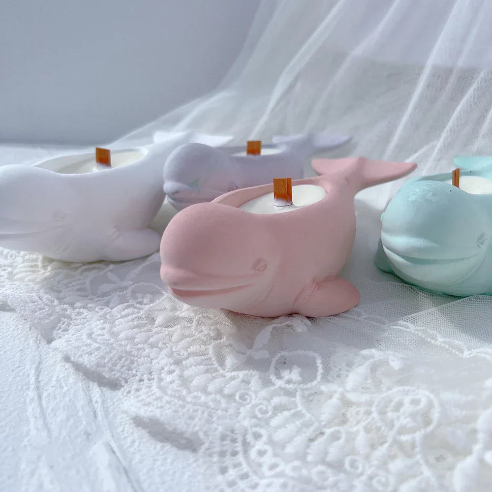 Beluga Whale Candle Vessel Silicone Mould