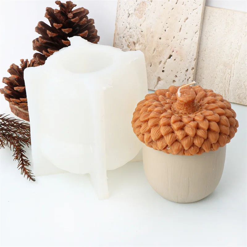 Acorn Nut Candle Silicone Mould