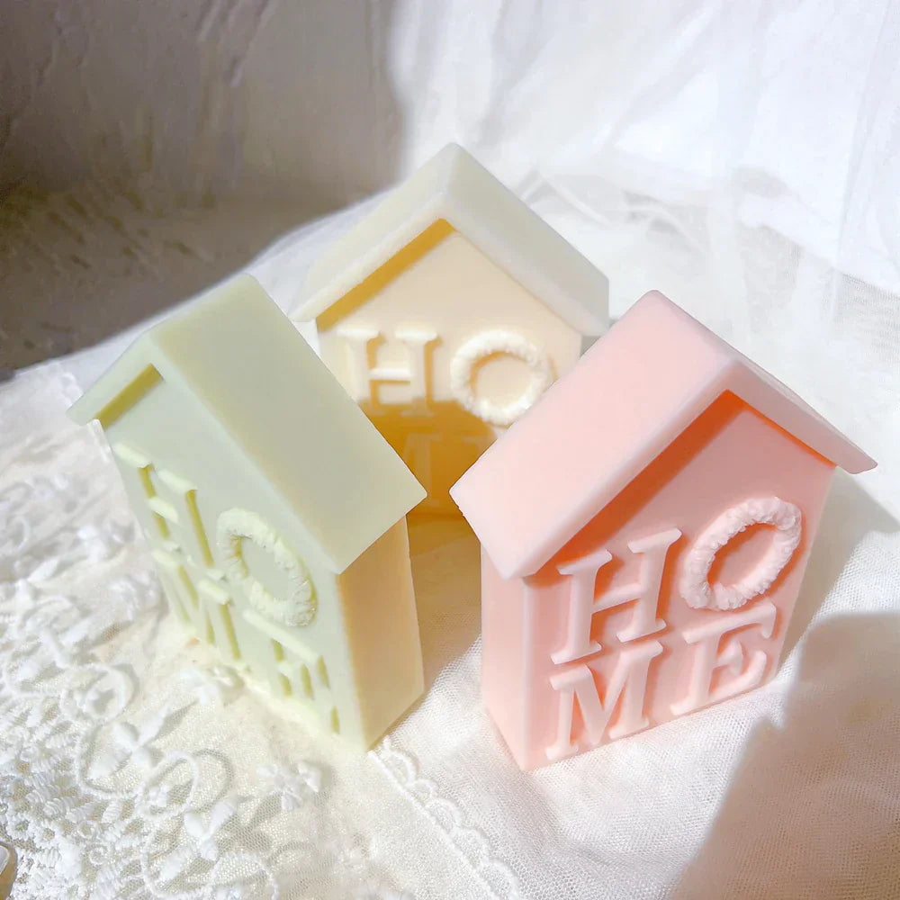 House Shape Christmas Home Letter Candle Moulds