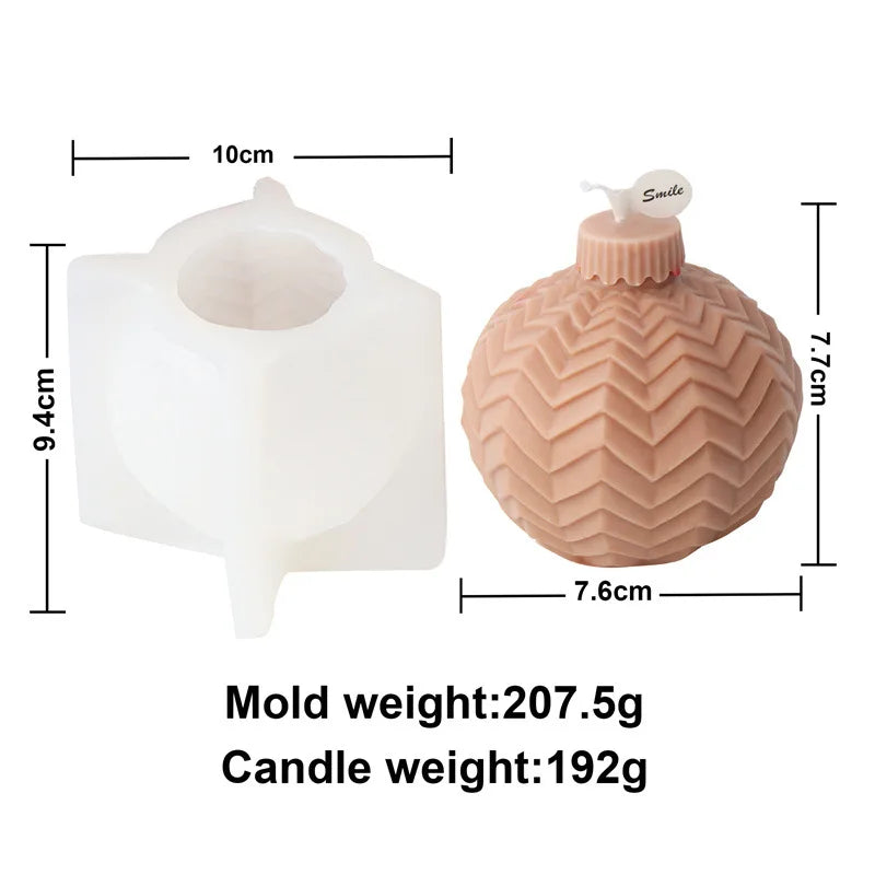 Festive Christmas Bauble Candle Moulds