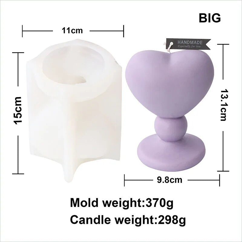 DIY Love Candlestick Silicone Mould