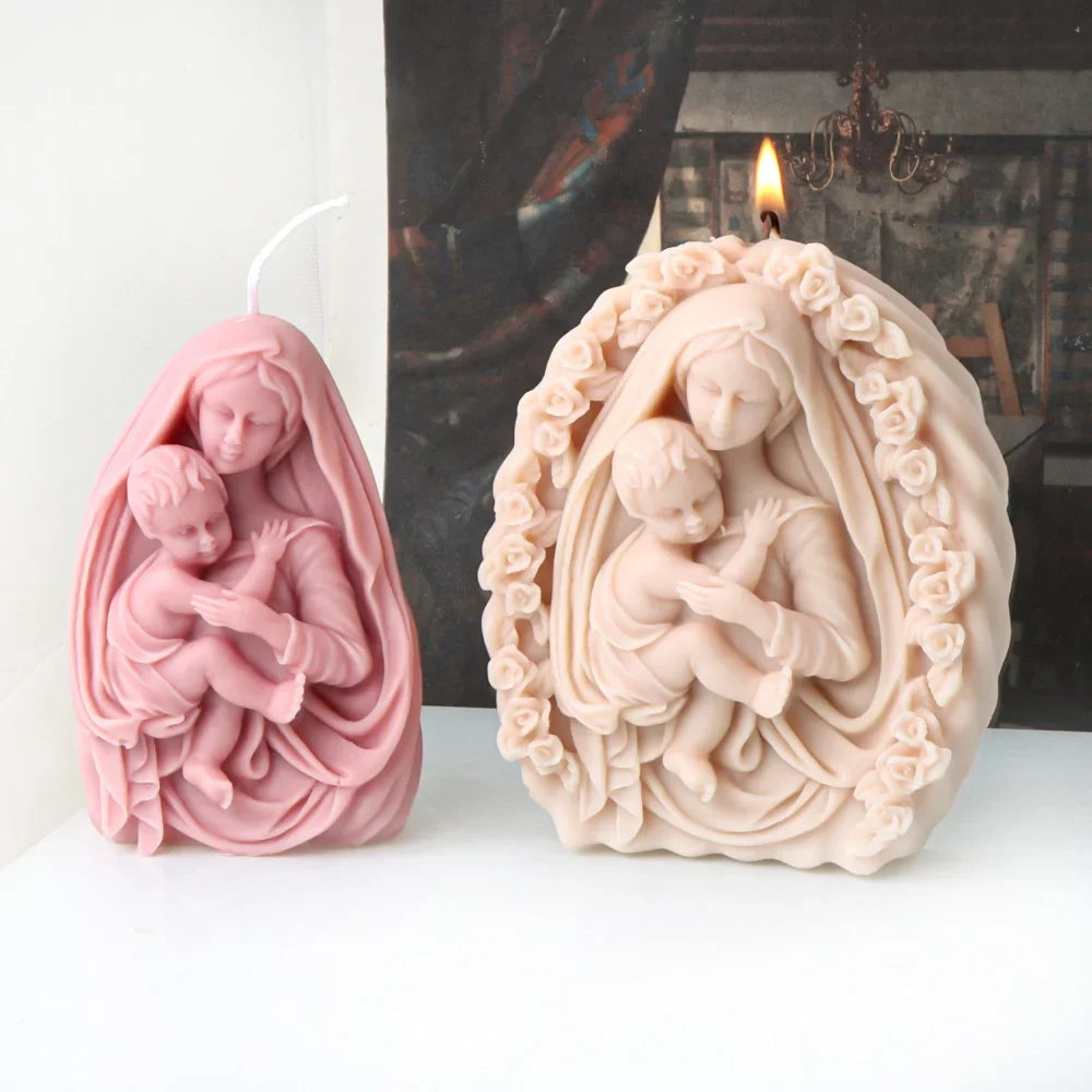 Madonna and Child Silicone Candle Mold